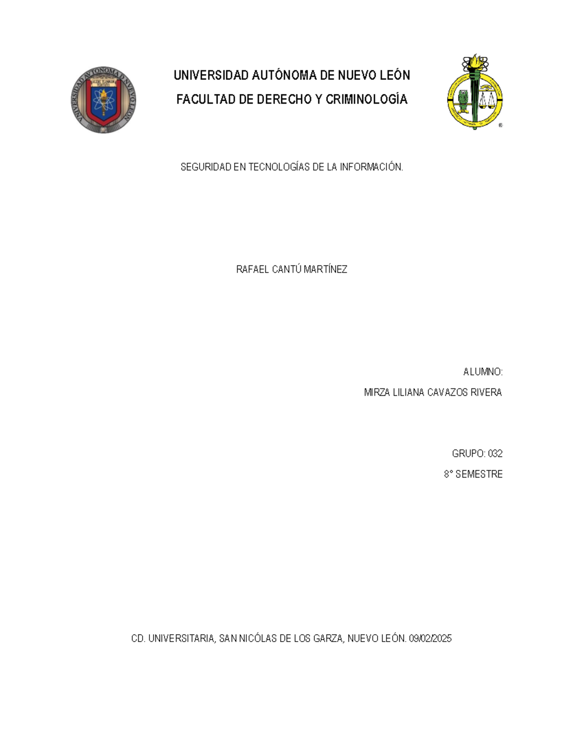 MLCR EV1 - Jsjsn - UNIVERSIDAD AUTÓNOMA DE NUEVO LEÓN FACULTAD DE ...