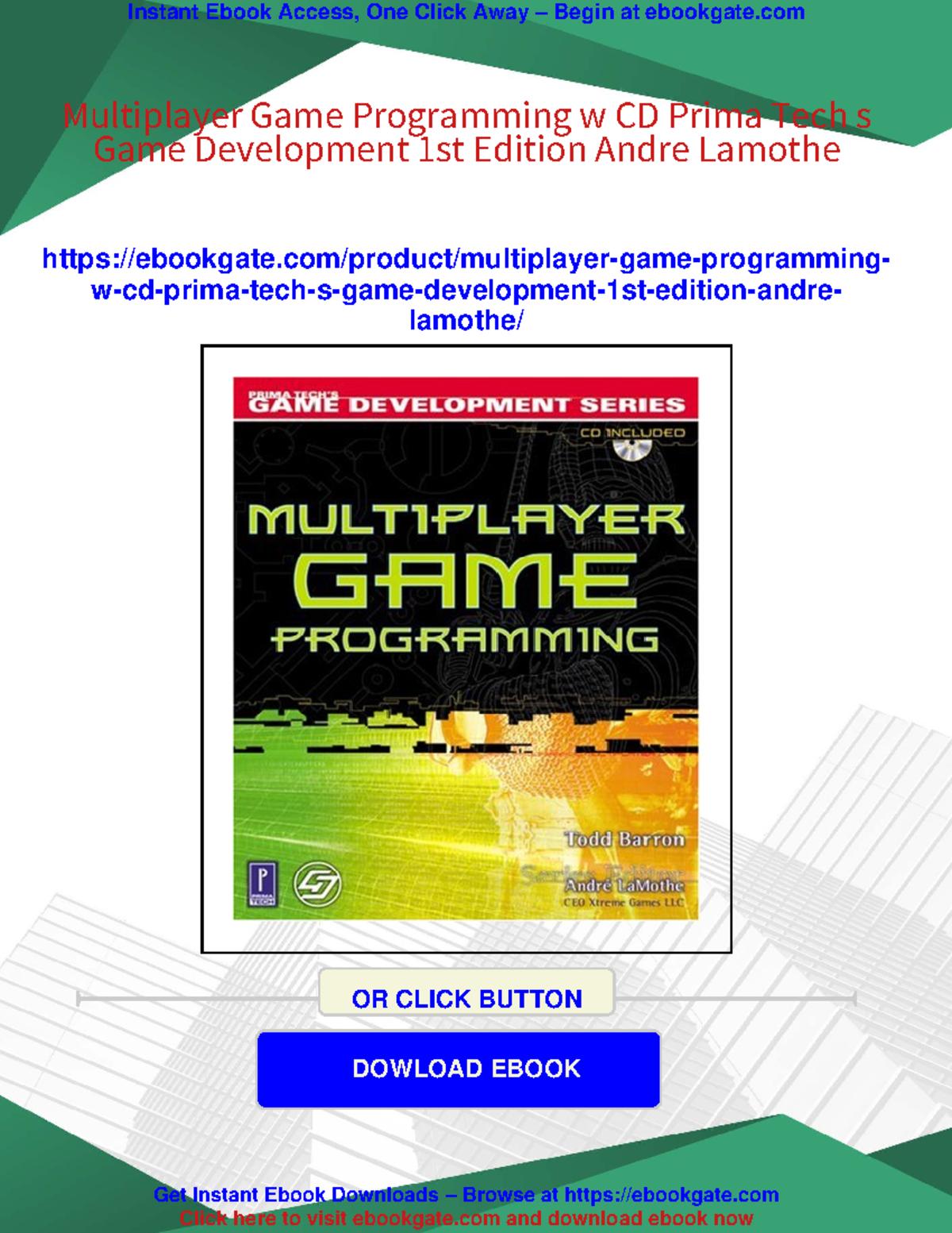 Multiplayer Game Programming (84719) - Prima Tech 1st Edition Guide ...