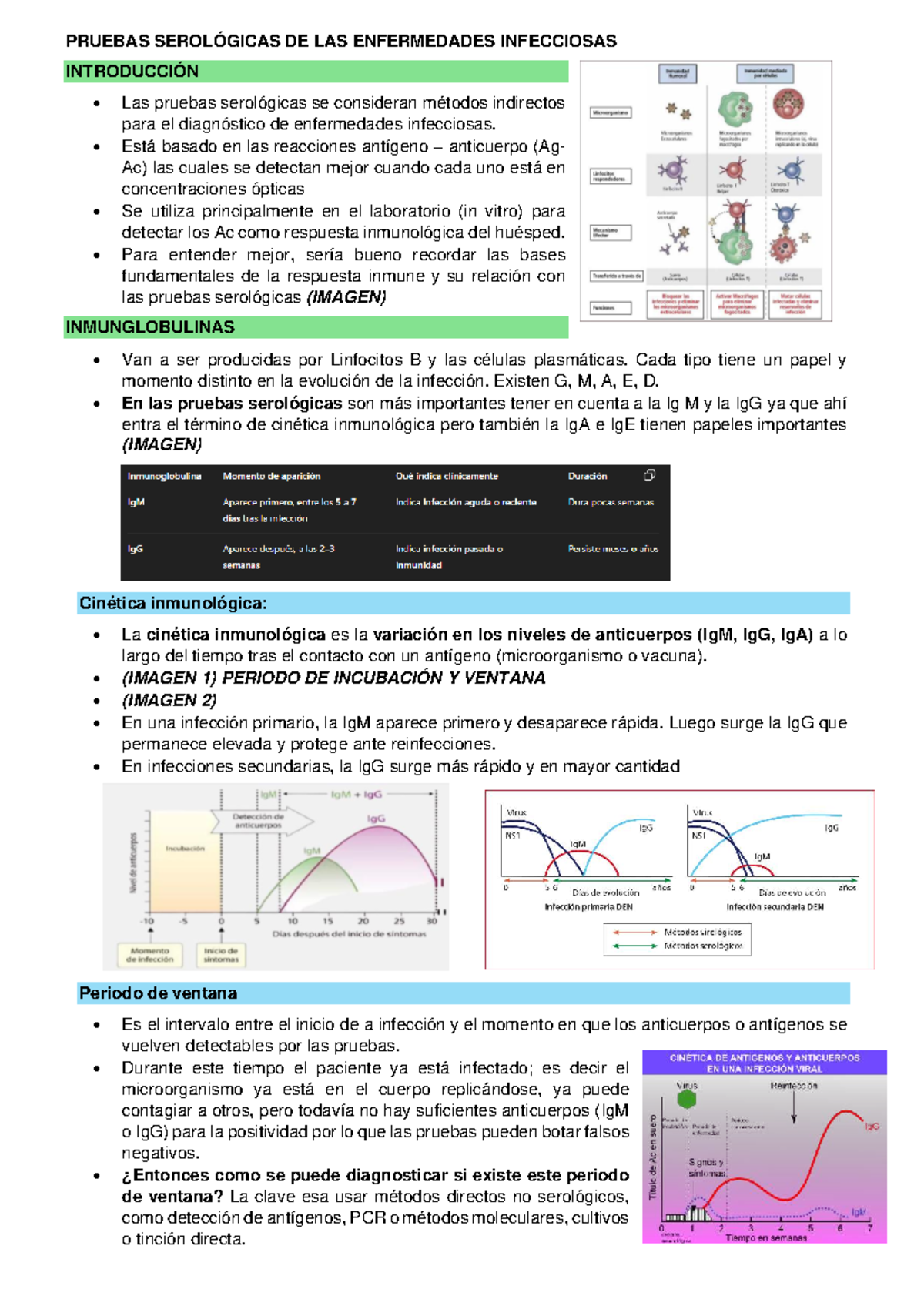 PRUEBAS SEROLÓGICAS EN ENFERMEDADES INFECCIOSAS: UNA INTRODUCCIÓN - Studocu