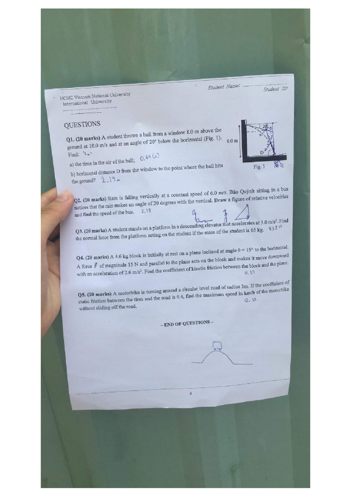 2024 04 - Midterm Exam Questions for Physics Course at HCMC University ...