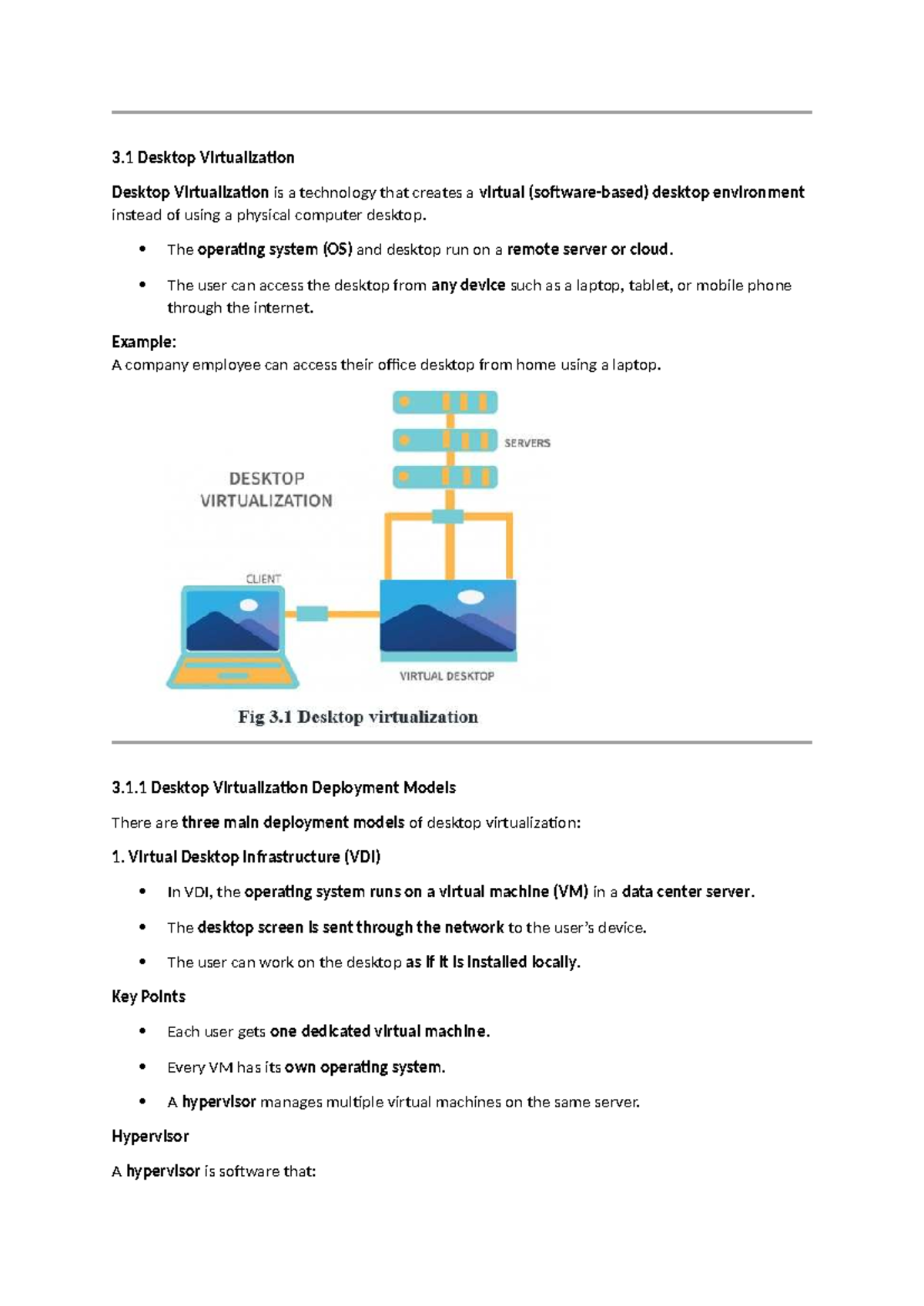 3.1 Desktop Virtualization Overview and Benefits - Studocu