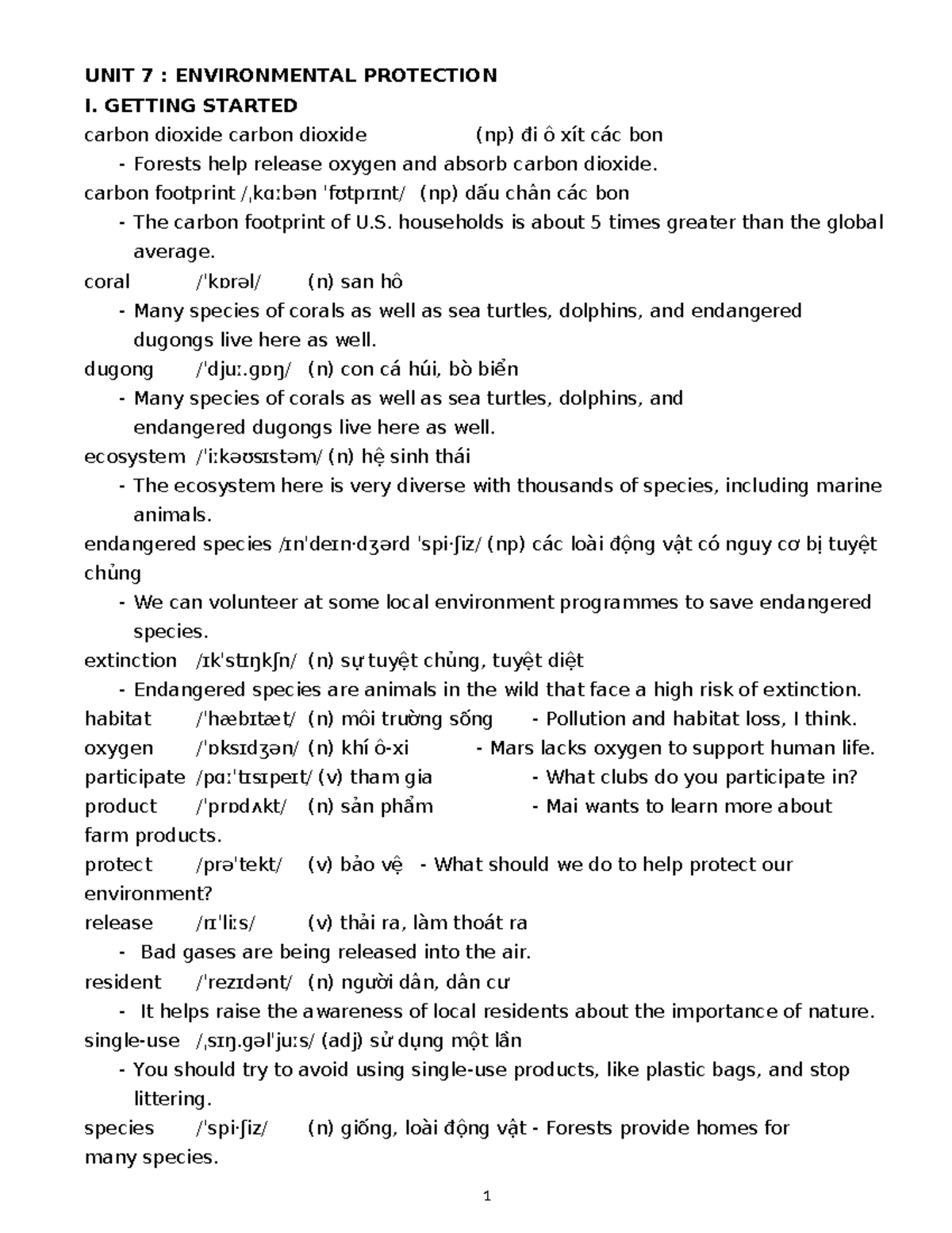 Unit 7 Study Guide - Grade 8 Environmental Protection Notes - Studocu