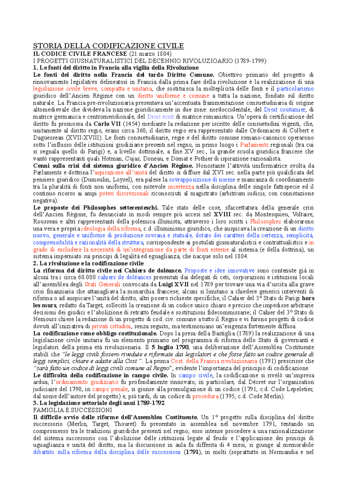 Riassunto libro Dezza ( Parte DI Moderno) - STORIA DELLA CODIFICAZIONE ...