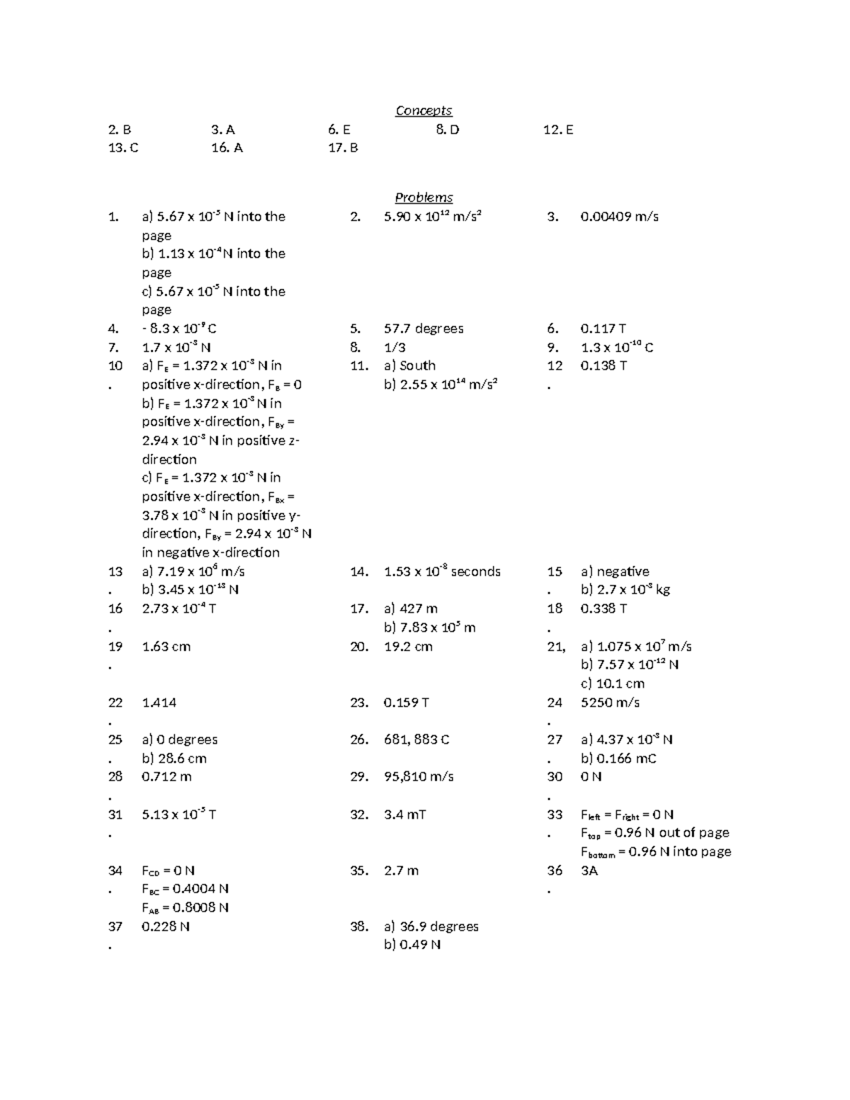 Answers to Cutnell & Johnson Chapter 21 - Physics 2.0 - Studocu