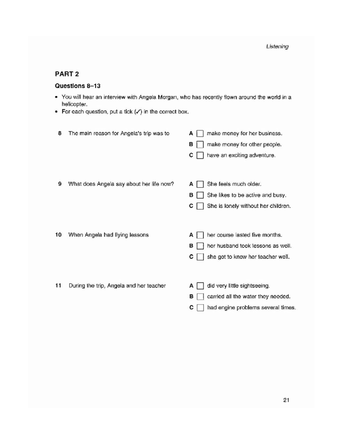 Listening Test 1 - Part 2 & 4 Questions - Studocu