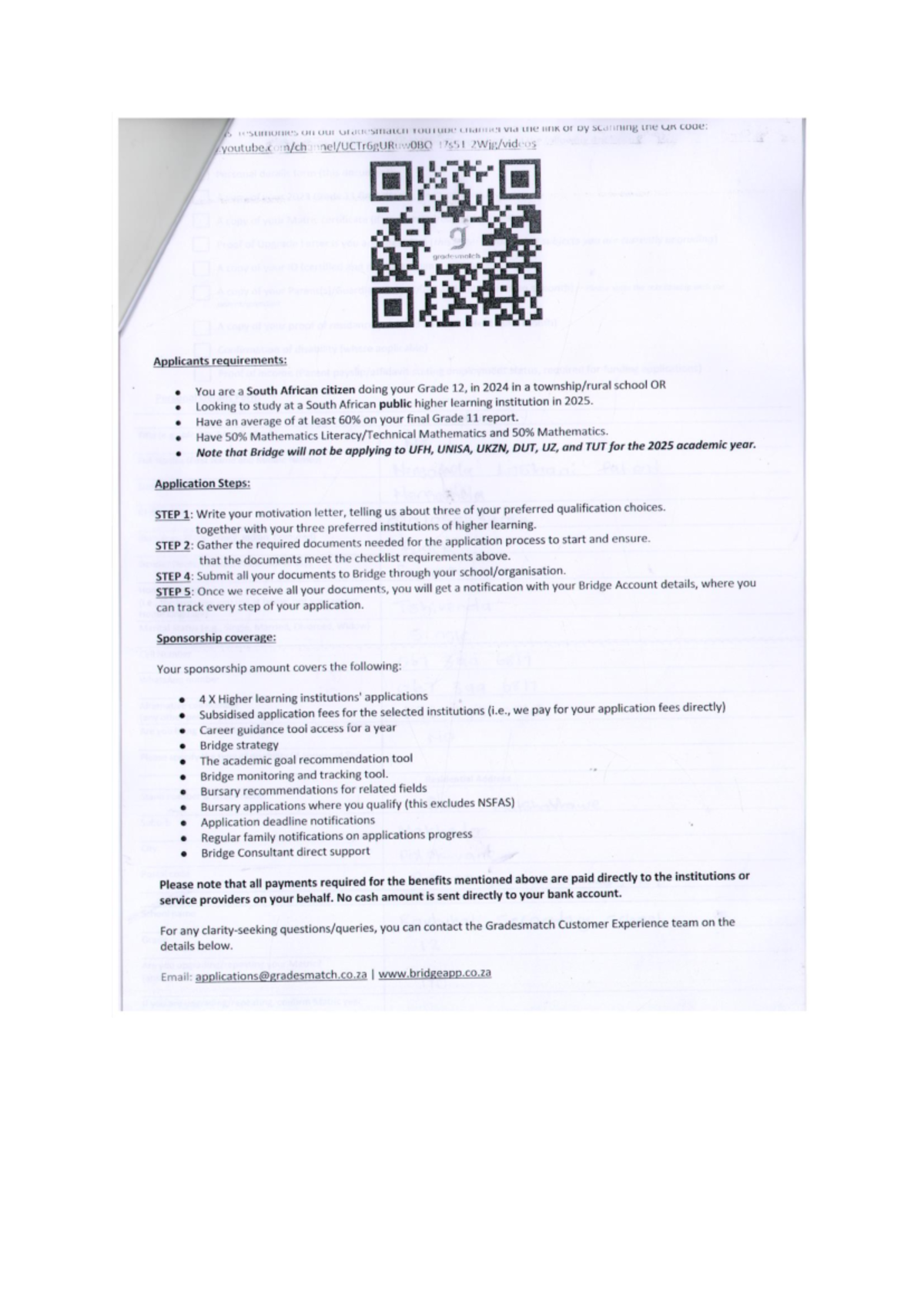 Grade 12 Application Process and Requirements for 2025 Studies - Studocu