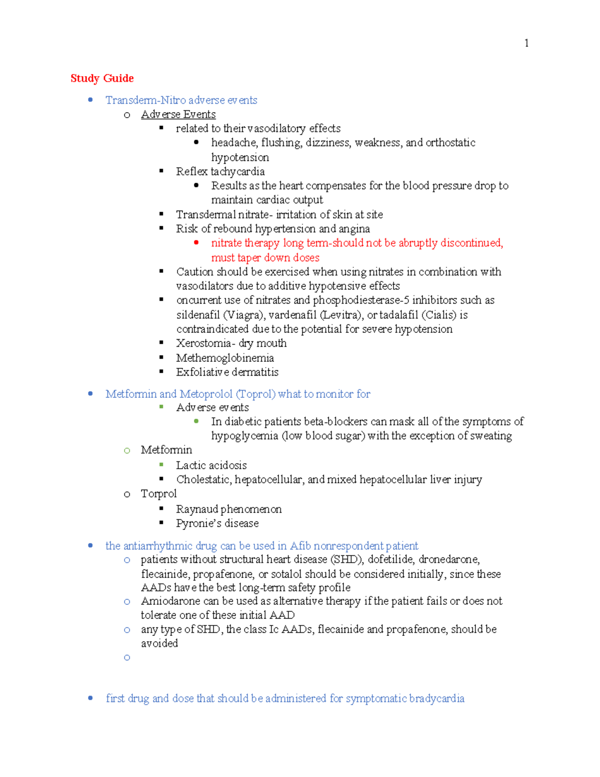 Pharm 21, 22, 23, 50, 51: Study Guide on Adverse Events and Management ...