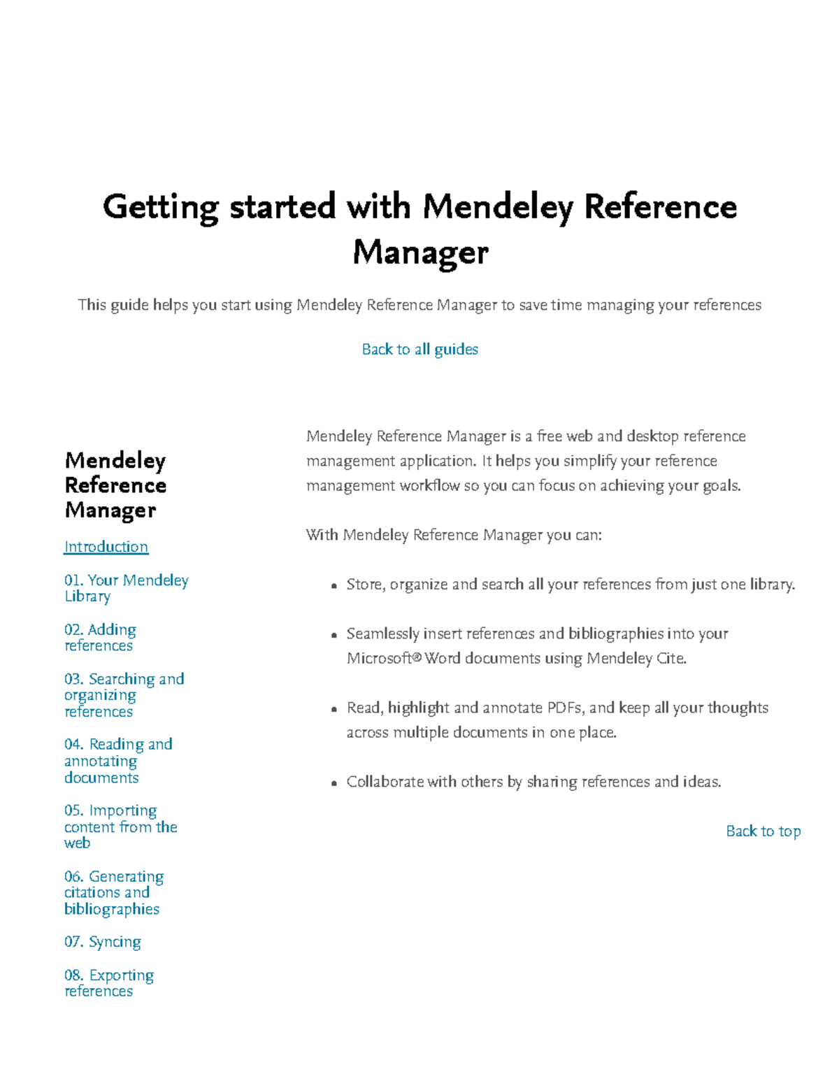 Mendeley Reference Manager: A Comprehensive Intro Guide - Studocu