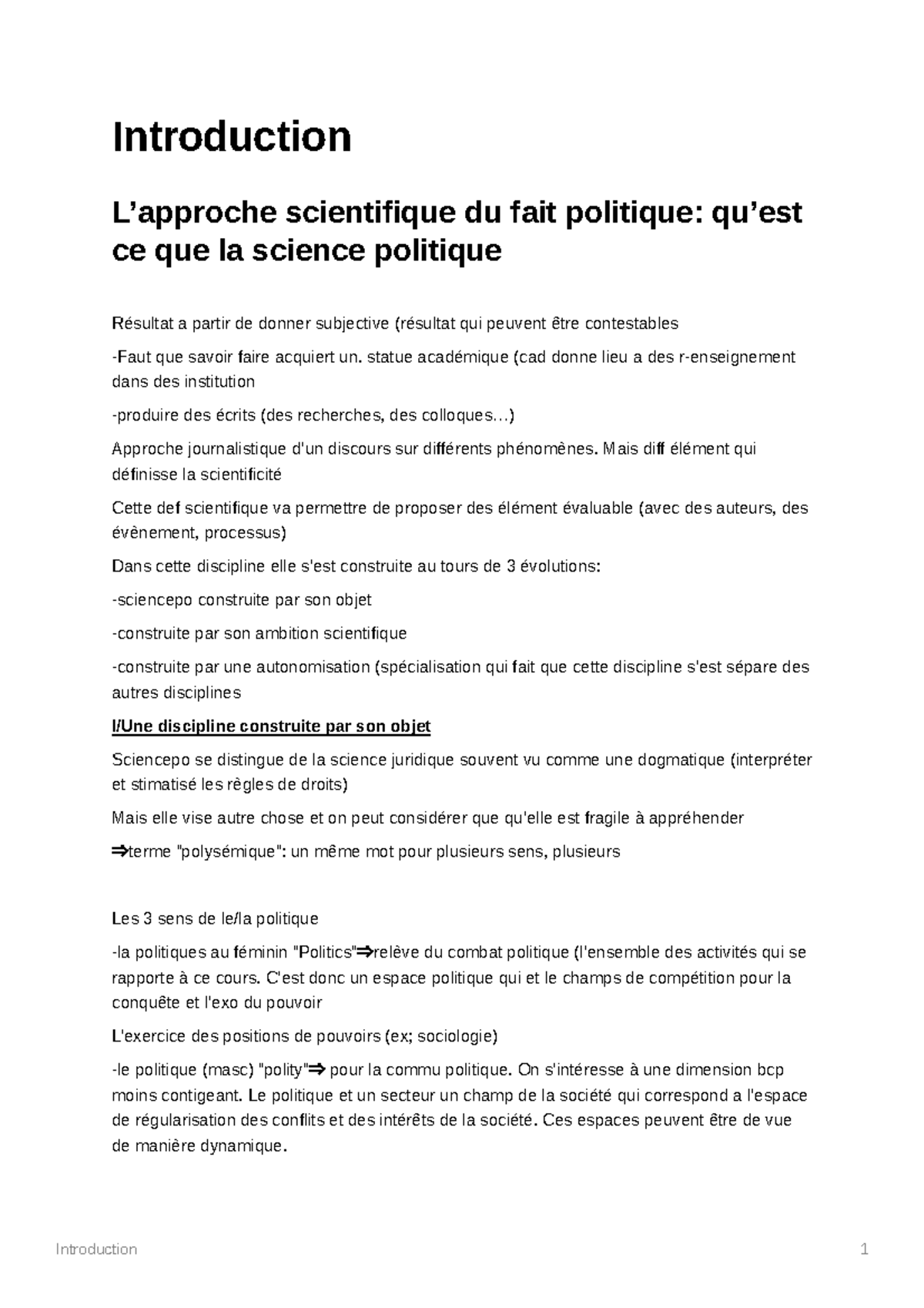 Introduction à la Science Politique (SCPO): Concepts et Méthodes - Studocu