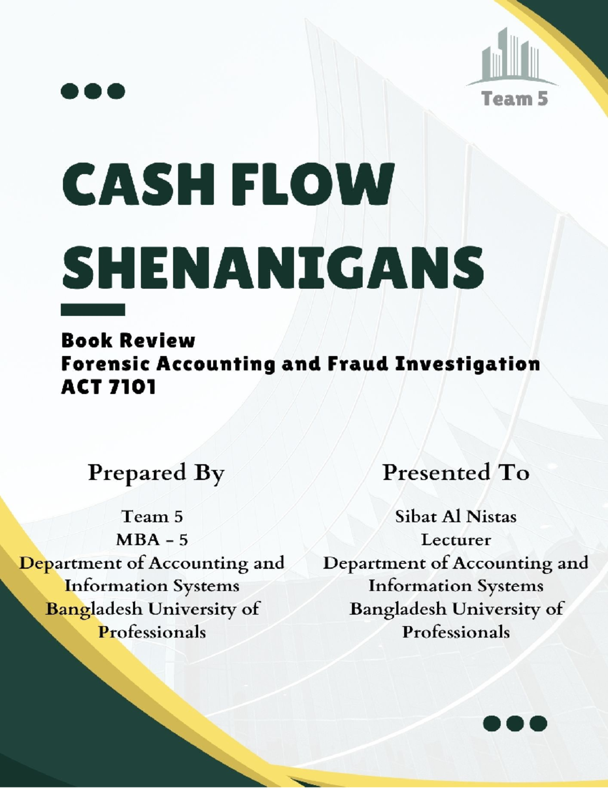 CFFO Case Study: Unmasking Financial Statement Shenanigans - Studocu