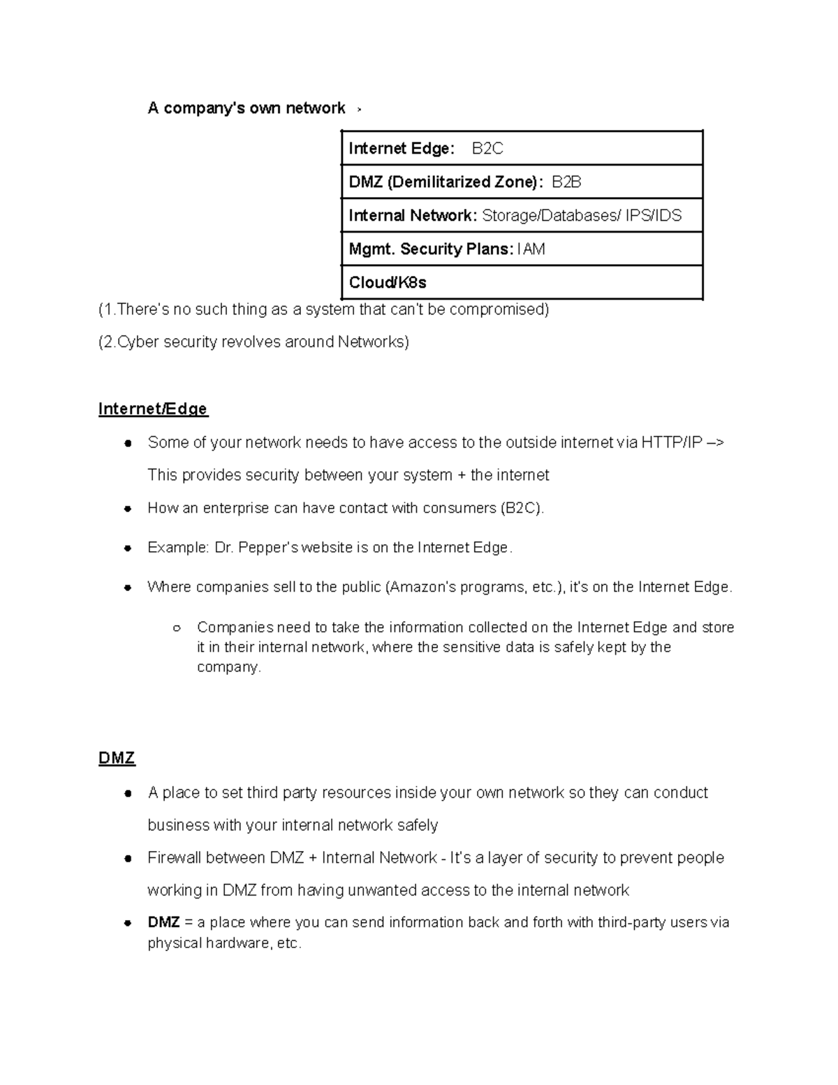 Internal Network Security Strategies and DMZ Management (CS101) - Studocu