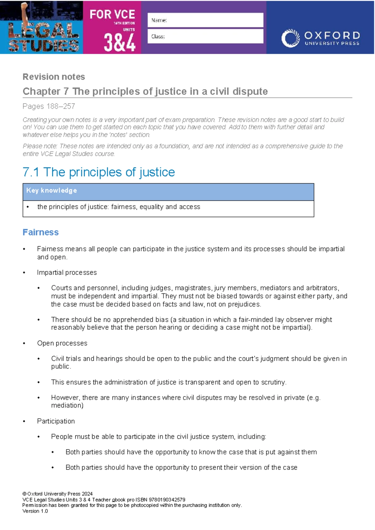 VCE Legal Studies Units 3 & 4: Chapter 14 Revision Notes on ...