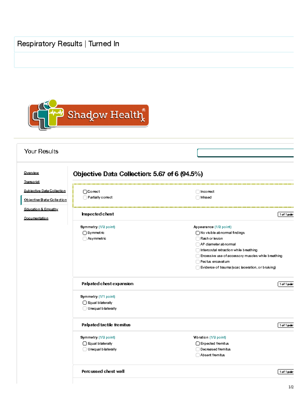 Focused Exam-Chest Pain Brian Foster Shadowhealth