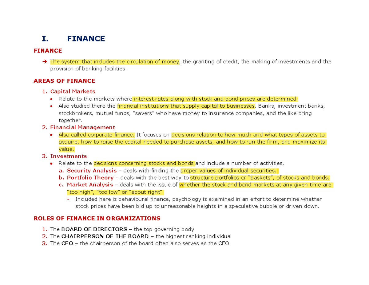Financial Performance Assessment Through Ratio Analysis (FIN 1) - Studocu