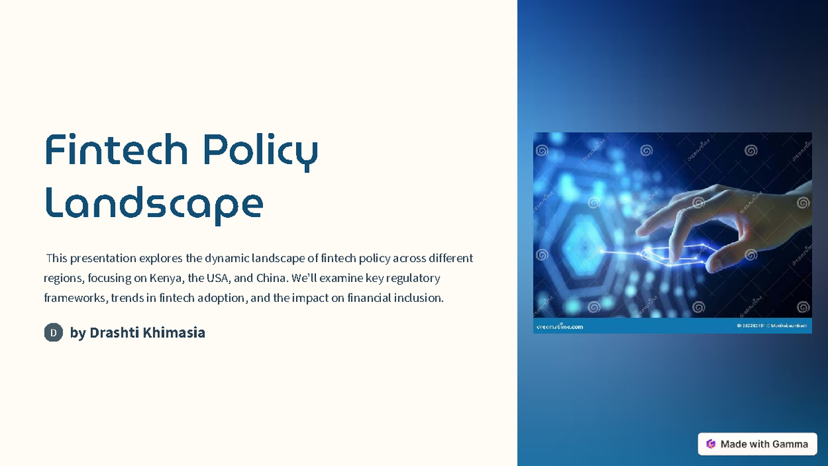 Fintech Policy Landscape: Insights from Kenya, USA, and China - Studocu
