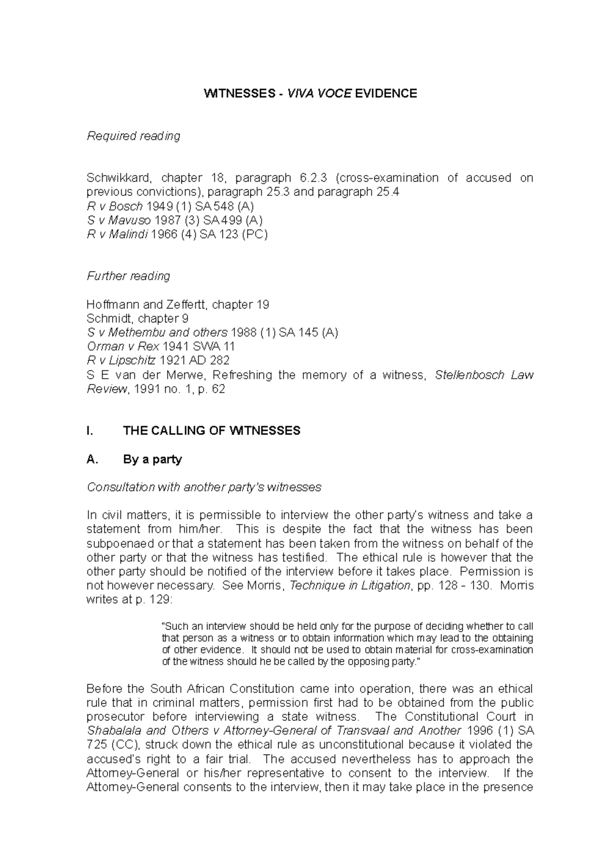 WIT 210: Understanding the Role and Reliability of Witness Testimony in ...