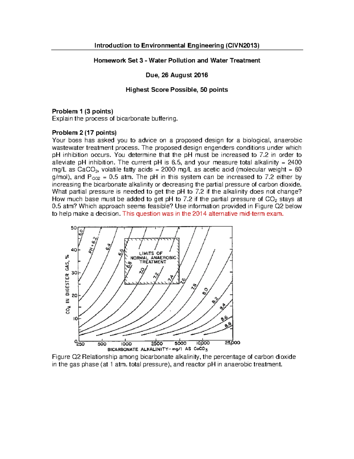 Exam 13 May 2017, questions - Introduction to Environmental Engineering ...