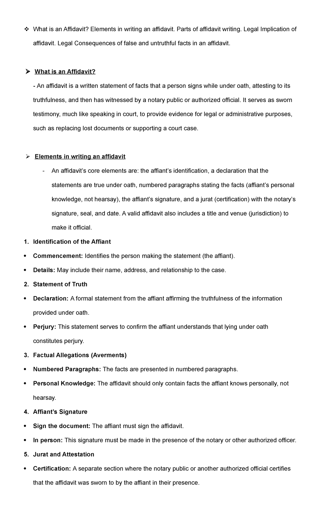 Aldrin Legal Forms: Understanding Affidavits and Their Implications ...