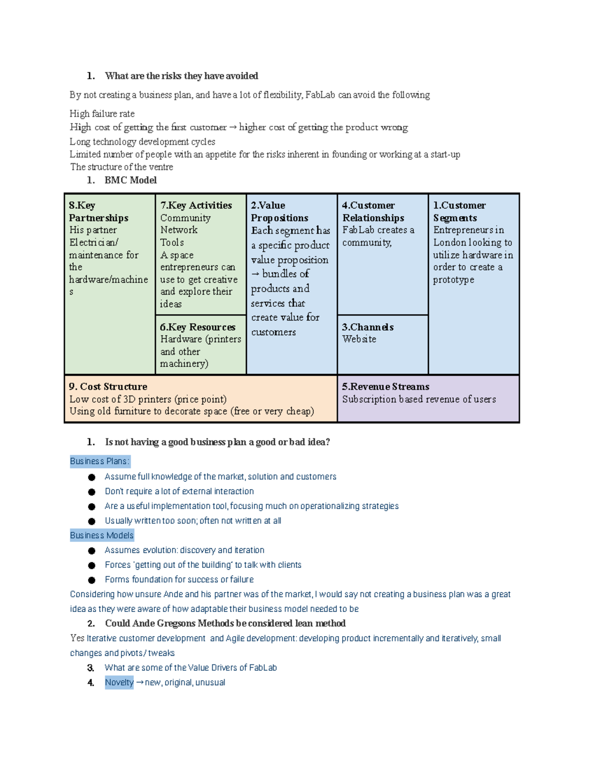3313 Midterm Case - notes for a case study - 1. What are the risks they ...