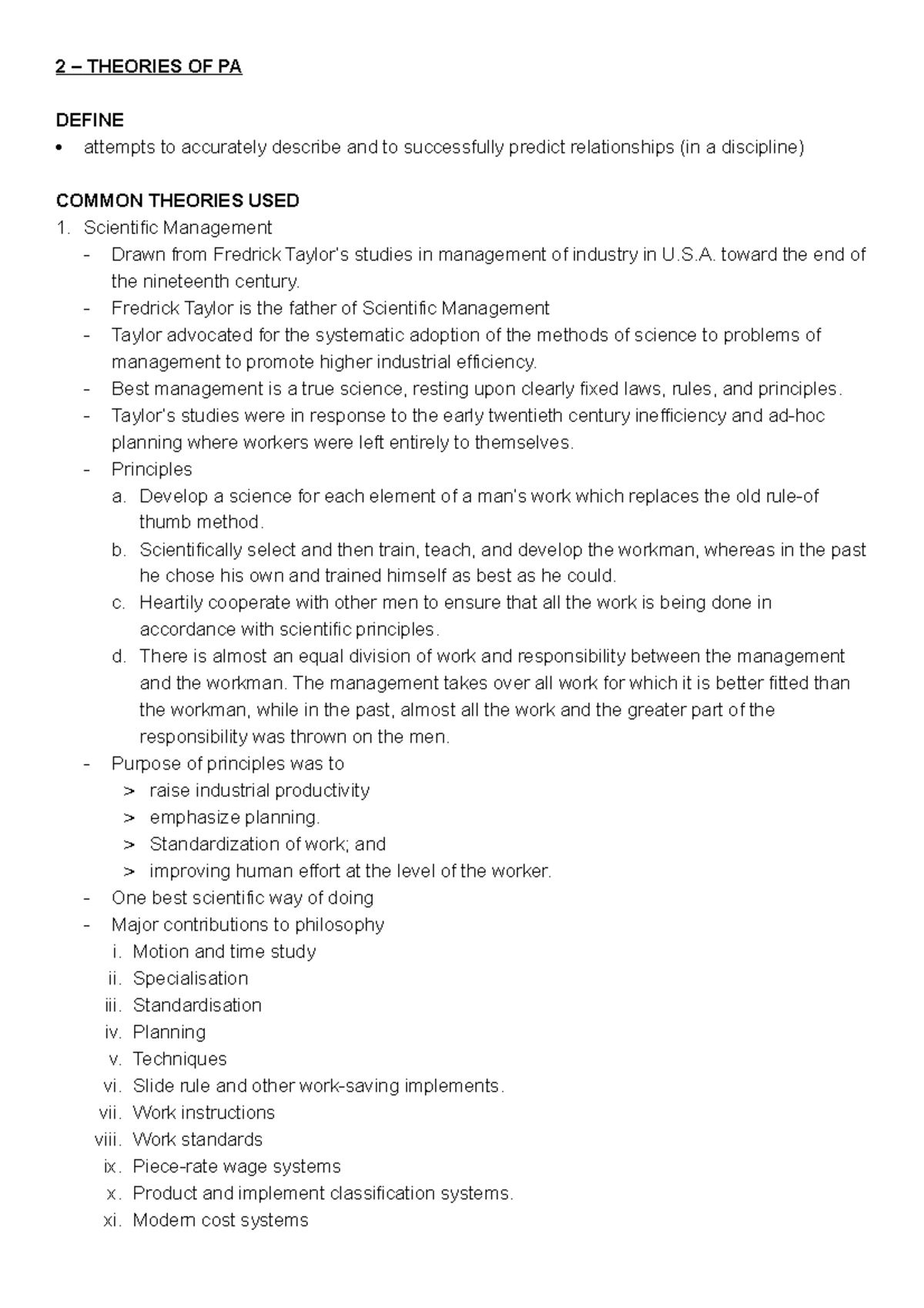 Unit 2 - Exploring Public Administration Theories and Concepts - Studocu