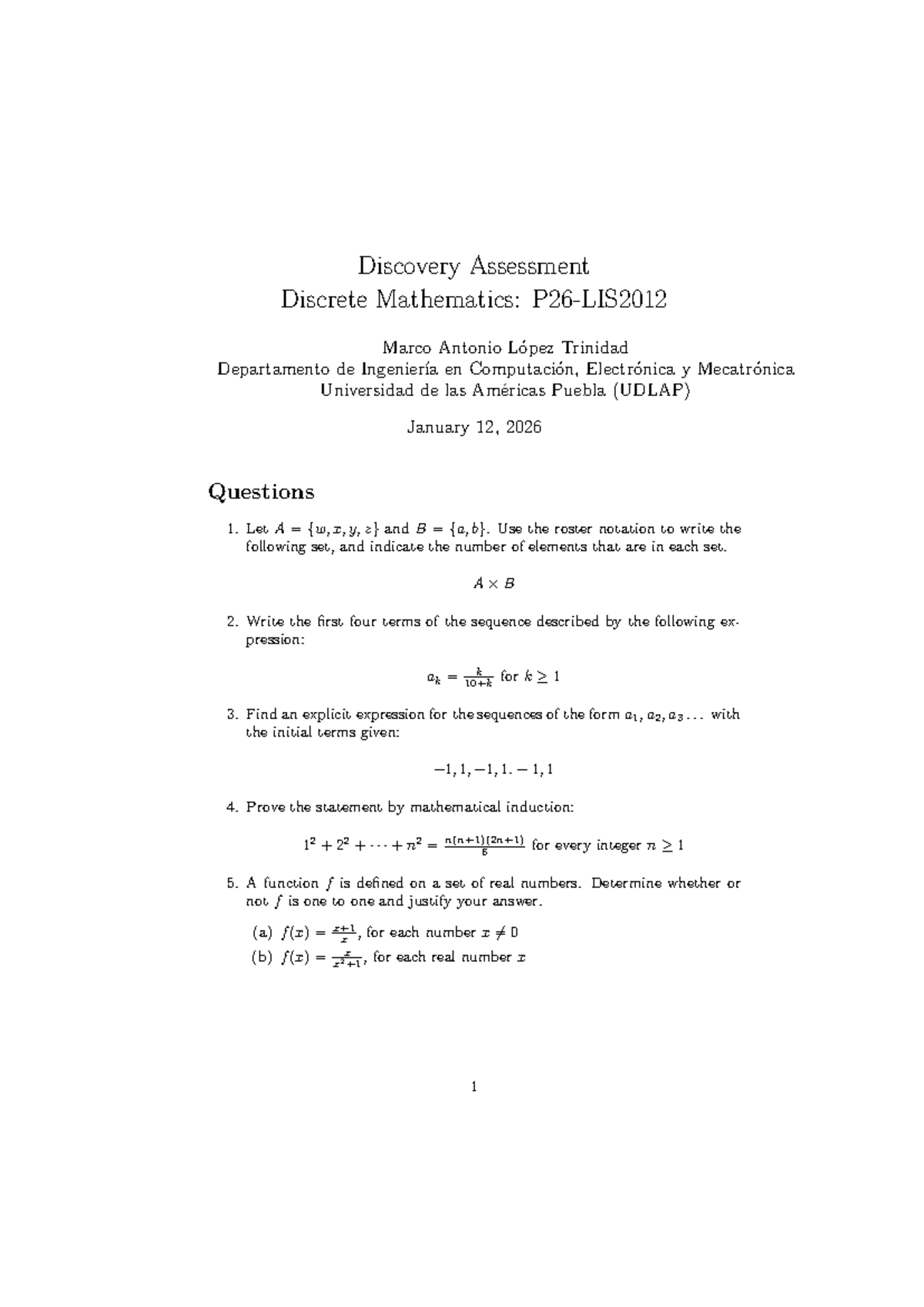 Discovery Assessment: Discrete Mathematics (UDLAP) - Exploration Notes ...