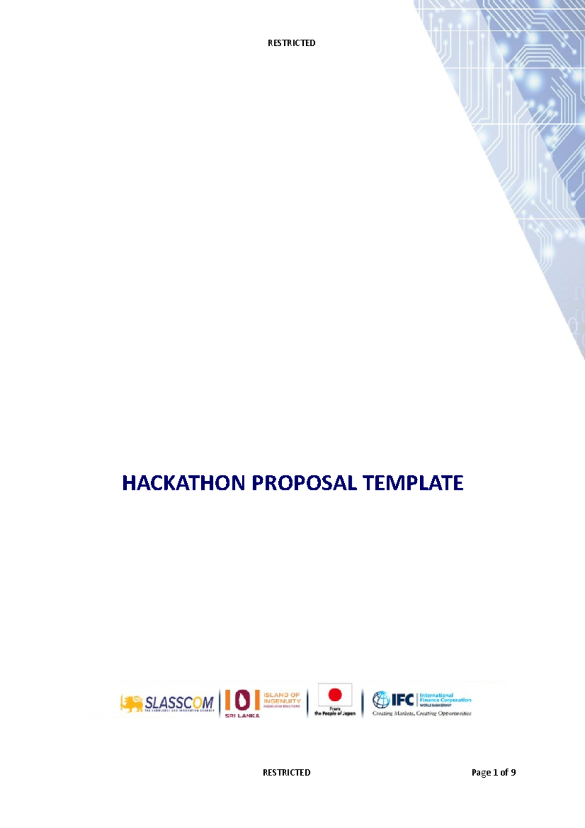 SLASSCOM Hackathon Proposal Template Guidelines & Details - Studocu