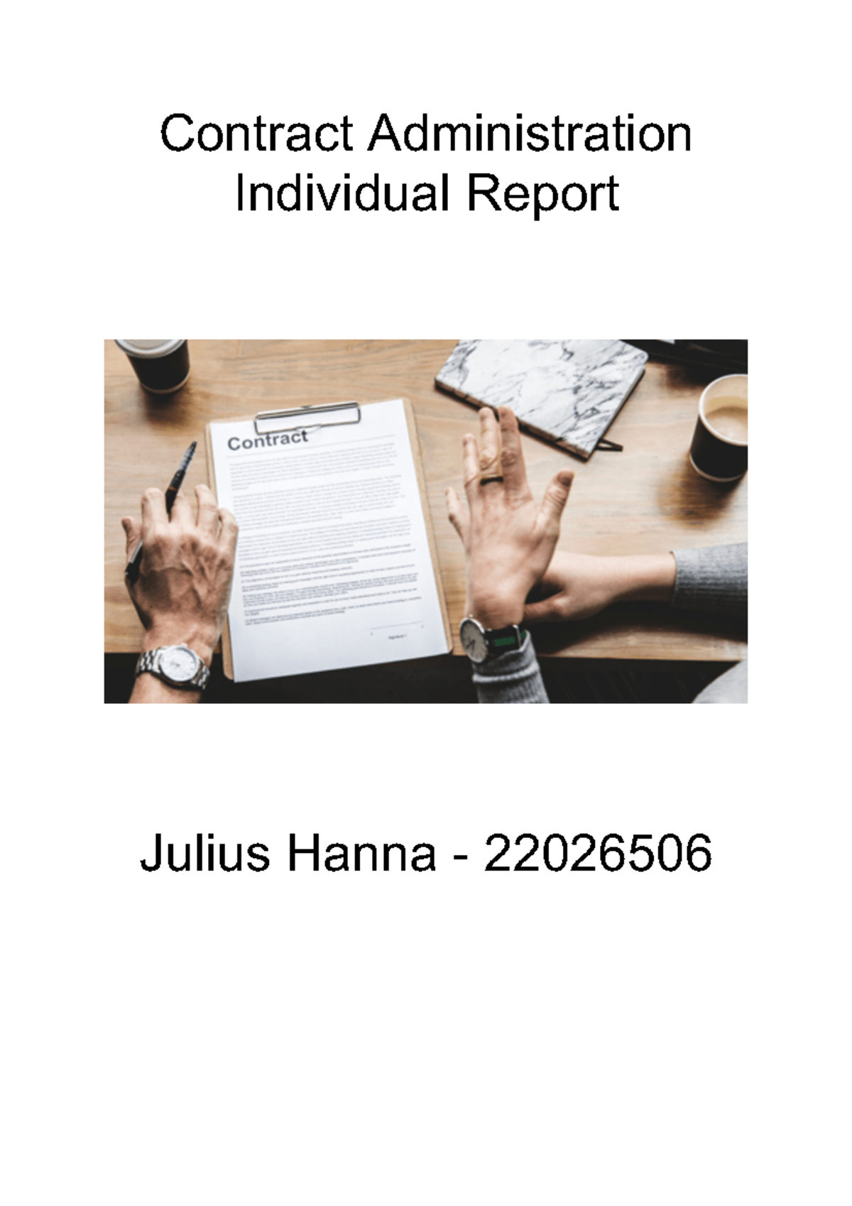 Contract Administration - Individual Report - AS4000 Overview by Julius ...