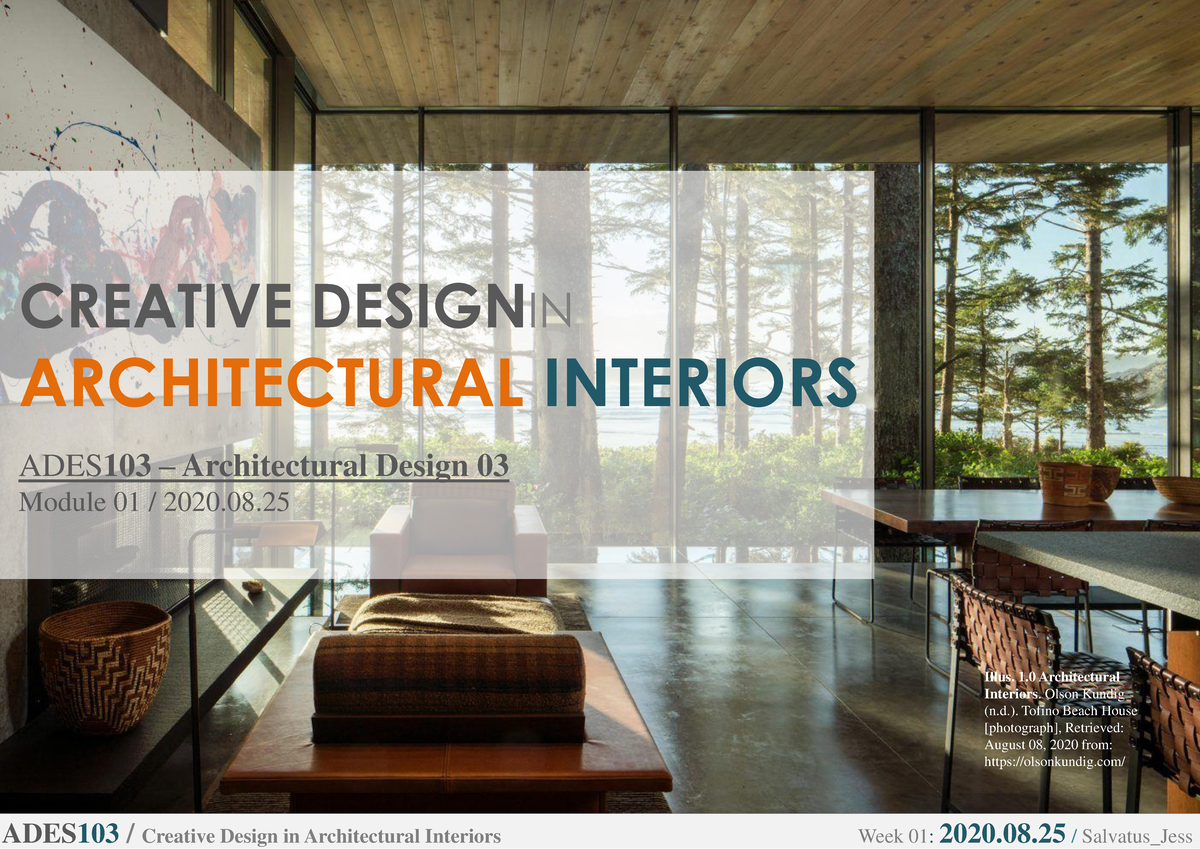 5.0 ADES-103 Architectural Design Module 01: Creative Design Insights ...