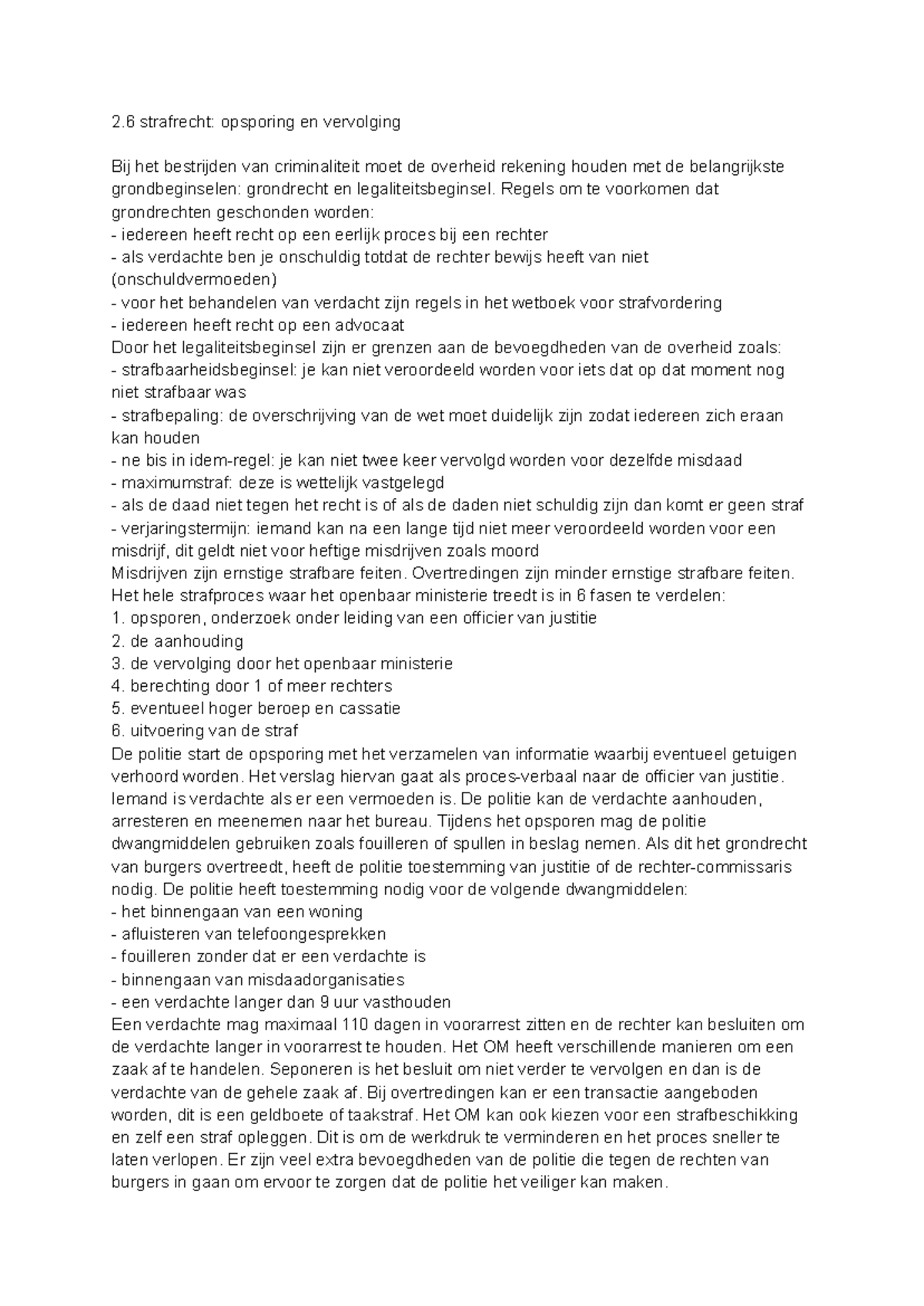Strafrecht en Maatschappijleer: Opsporing, Vervolging en Democratie in ...