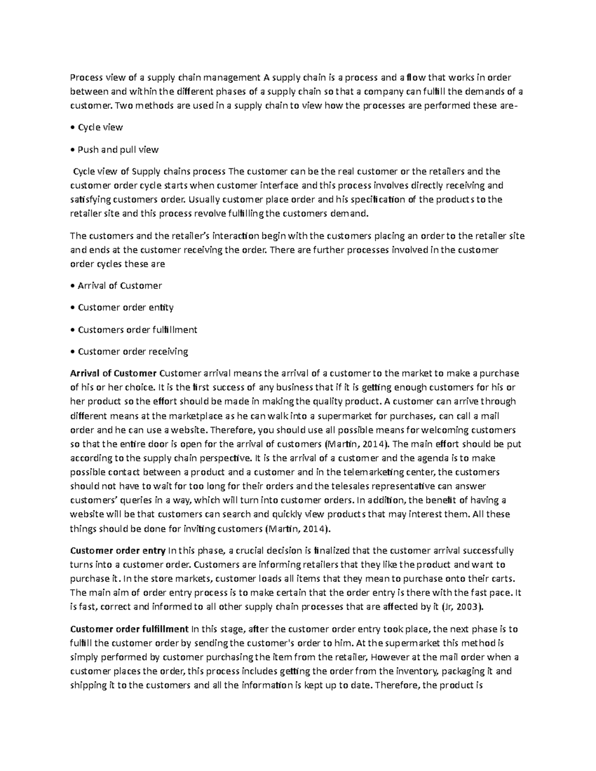 SCM 101: Process View Notes on Supply Chain Management - Studocu