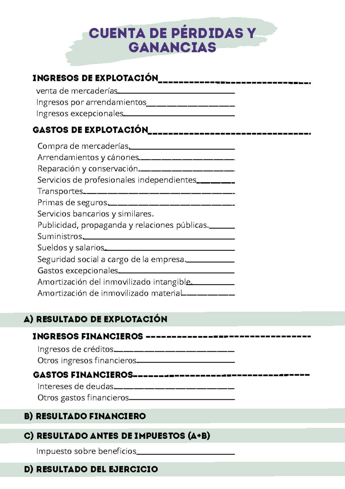 Modelo de Cuenta de Pérdidas y Ganancias (PYG) para Análisis Financiero ...