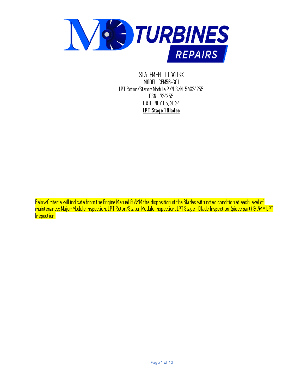 LPT Module Inspection Criteria for CFM56-3C Blades (AMM) - Studocu
