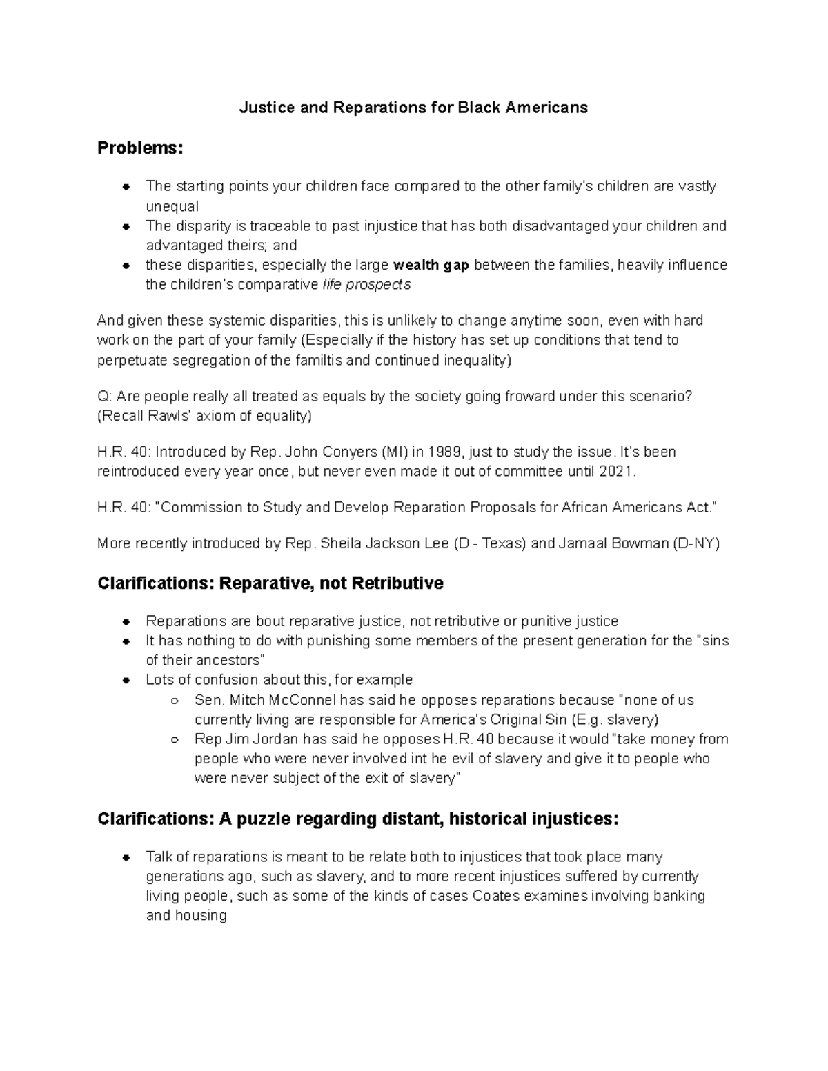 Justice and Reparations for Black Americans: Addressing Systemic ...