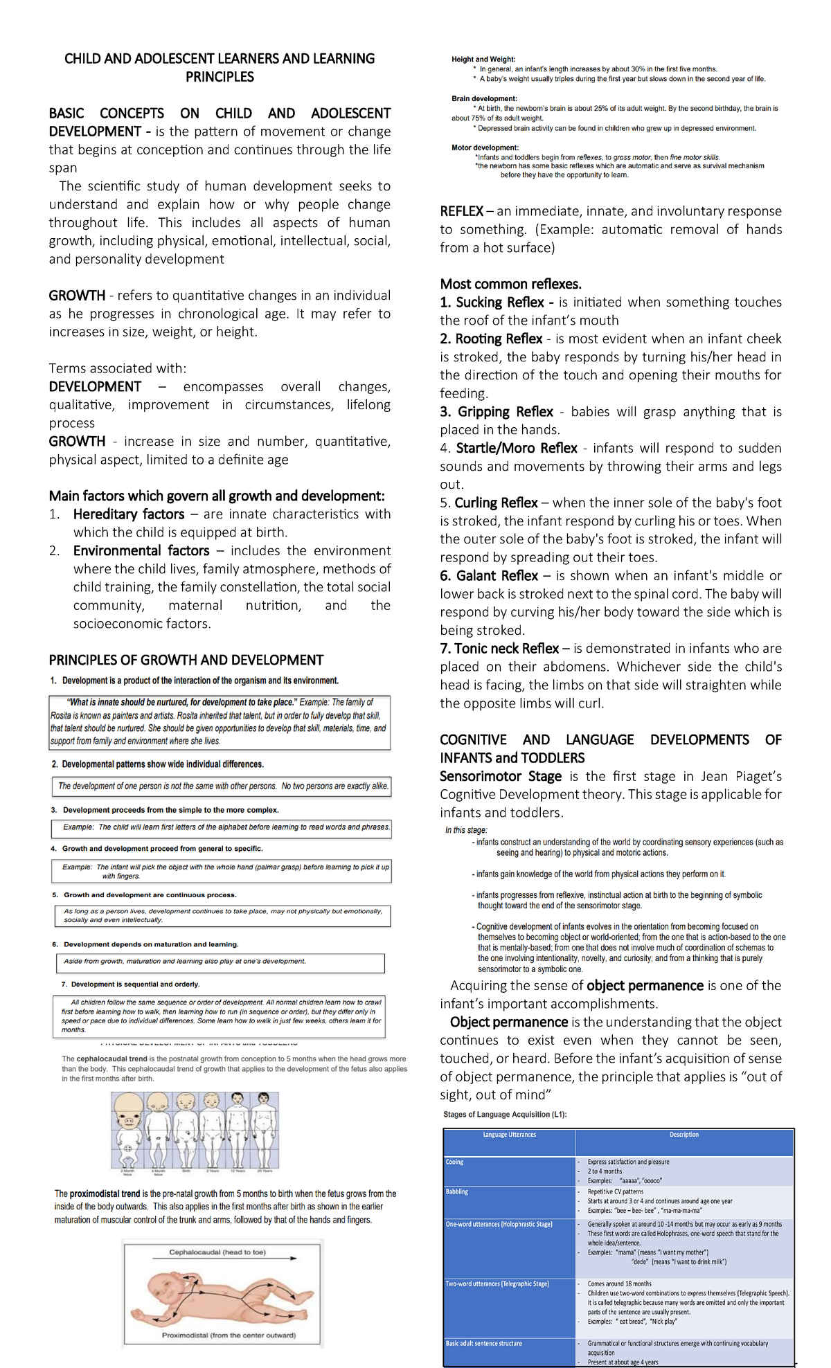 CHILD & ADOLESCENT DEVELOPMENT: LEARNING PRINCIPLES & GROWTH (EDU 101 ...