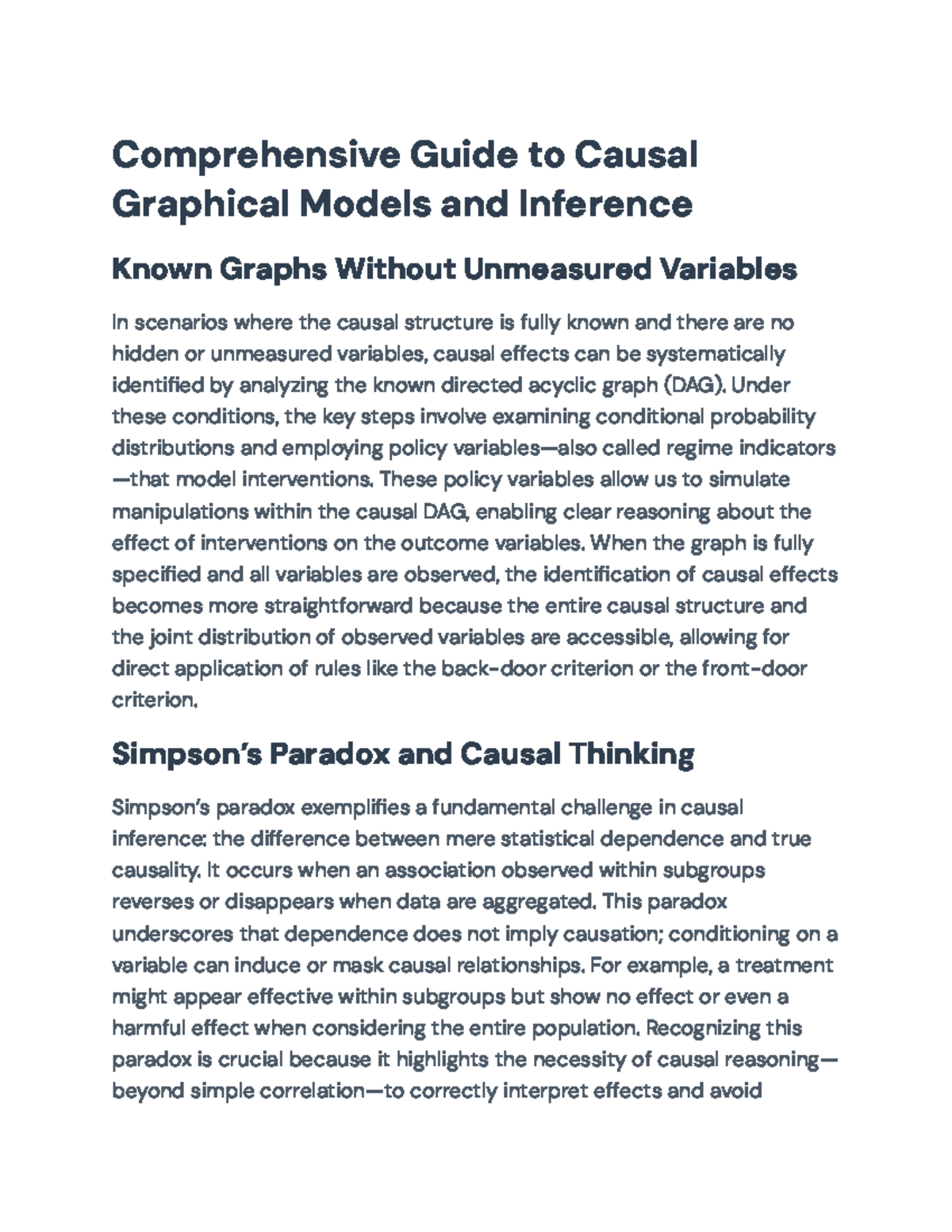 Comprehensive Guide to Causal Graphs & Effect Identification (STAT 501 ...