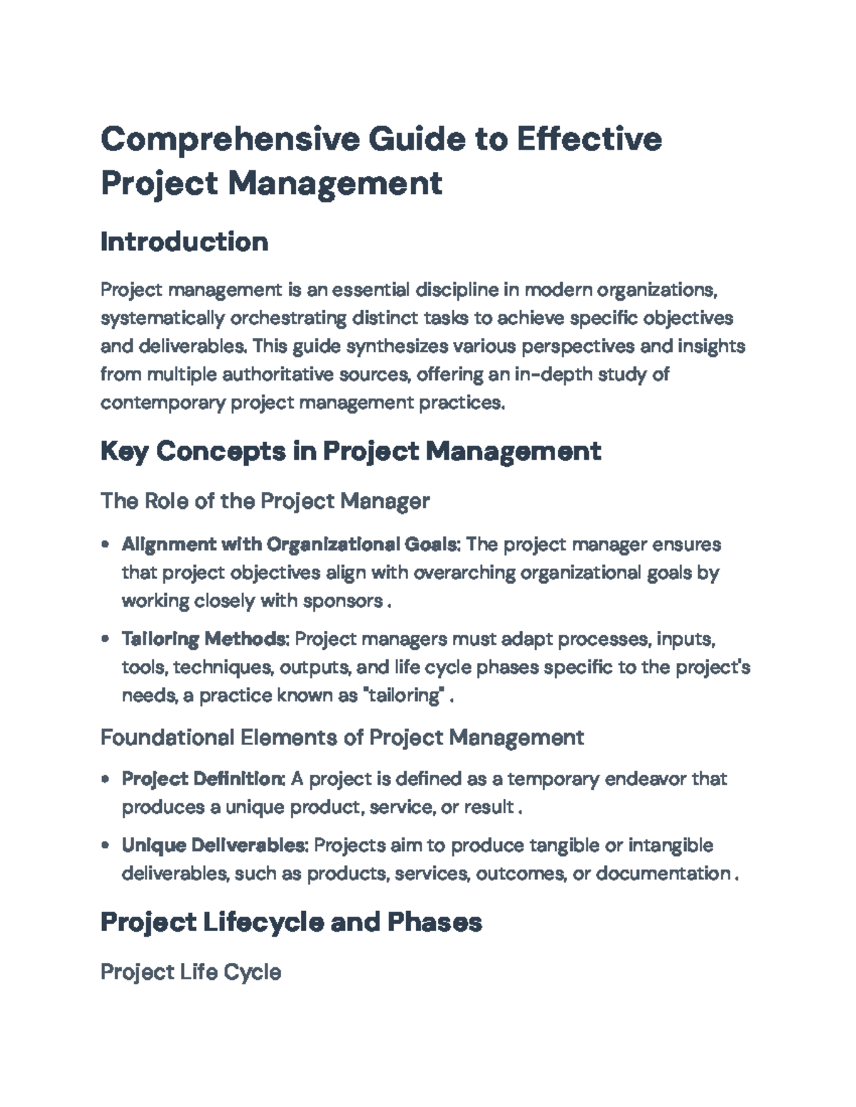 Comprehensive Guide to Effective Project Management Practices (PM 101 ...