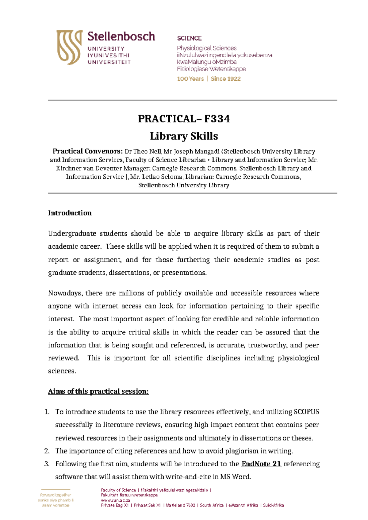 Library Skills Practical - F334: Mastering Research & Referencing ...