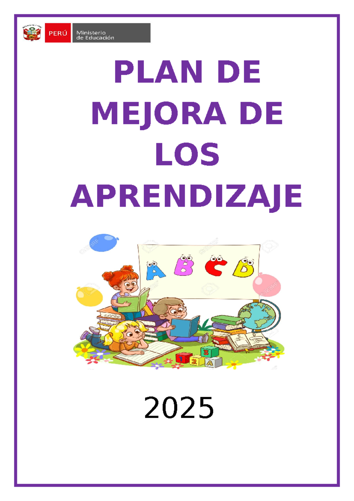 PLAN DE MEJORA DE APRENDIZAJES 2025 - IE 1282 La Cruz - Document Preview