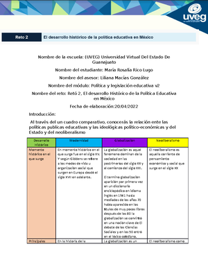 R2 El desarrollo historico de la politica educativa en Mexico - Collazo ...