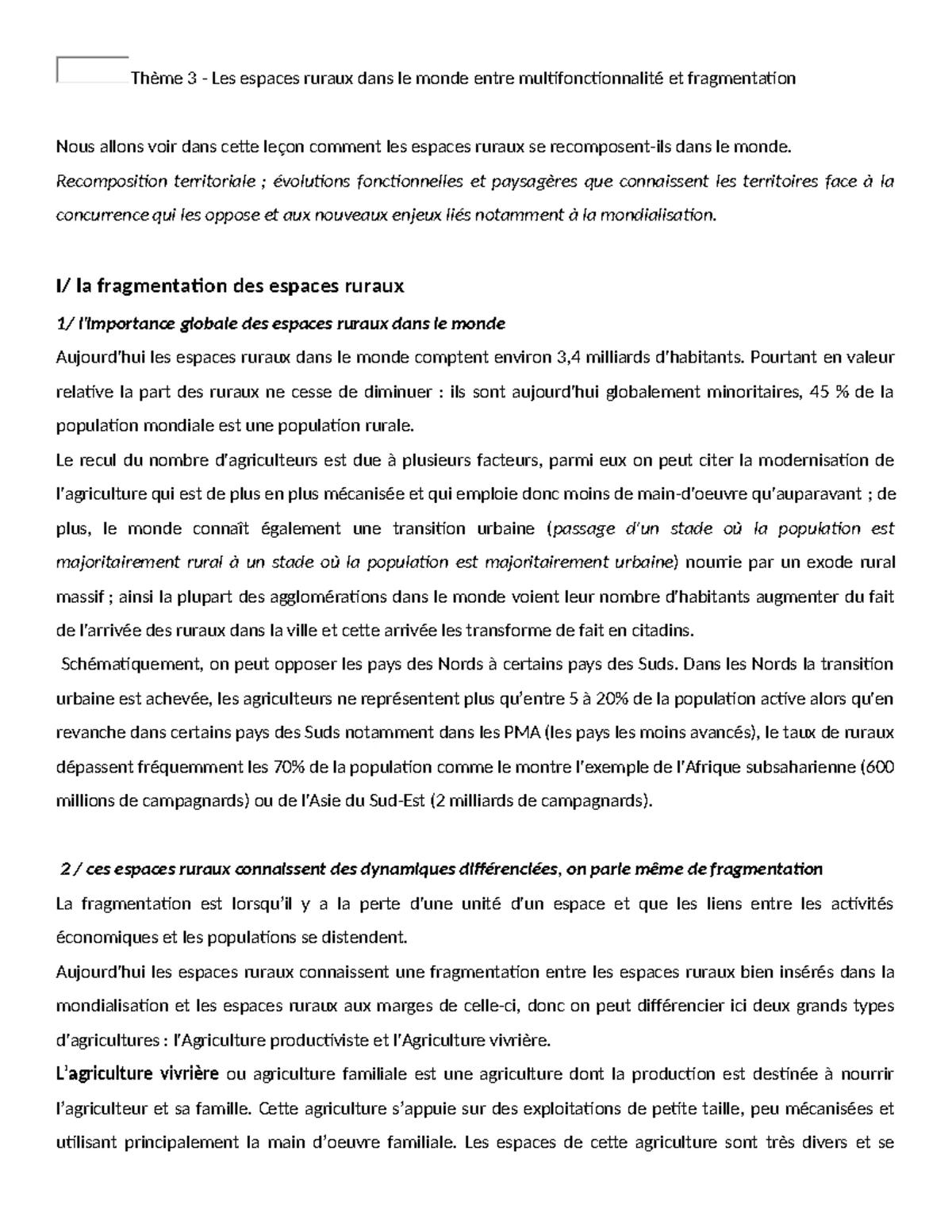 G3 2 - Les transformations des espaces ruraux en France et enjeux ...