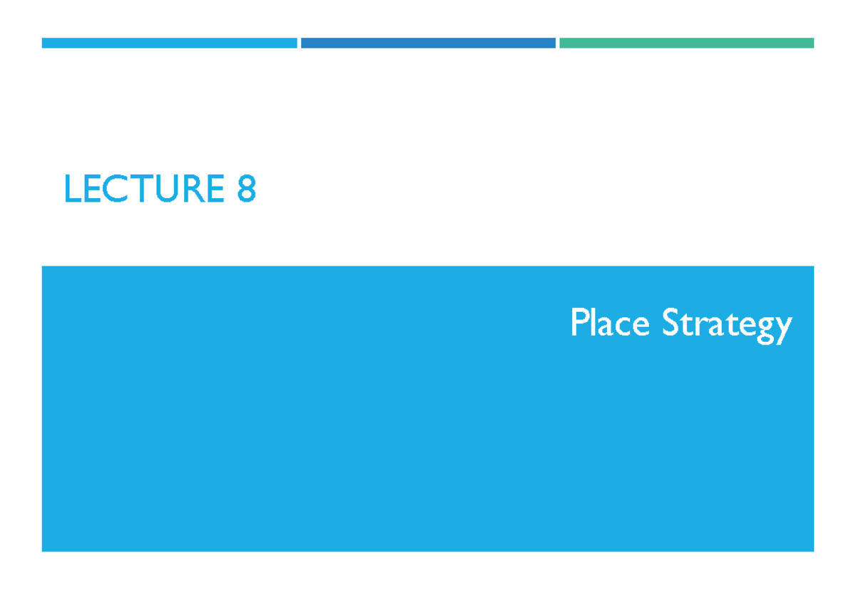 LECTURE 8 2526B - Marketing Channel Strategy Notes - Studocu