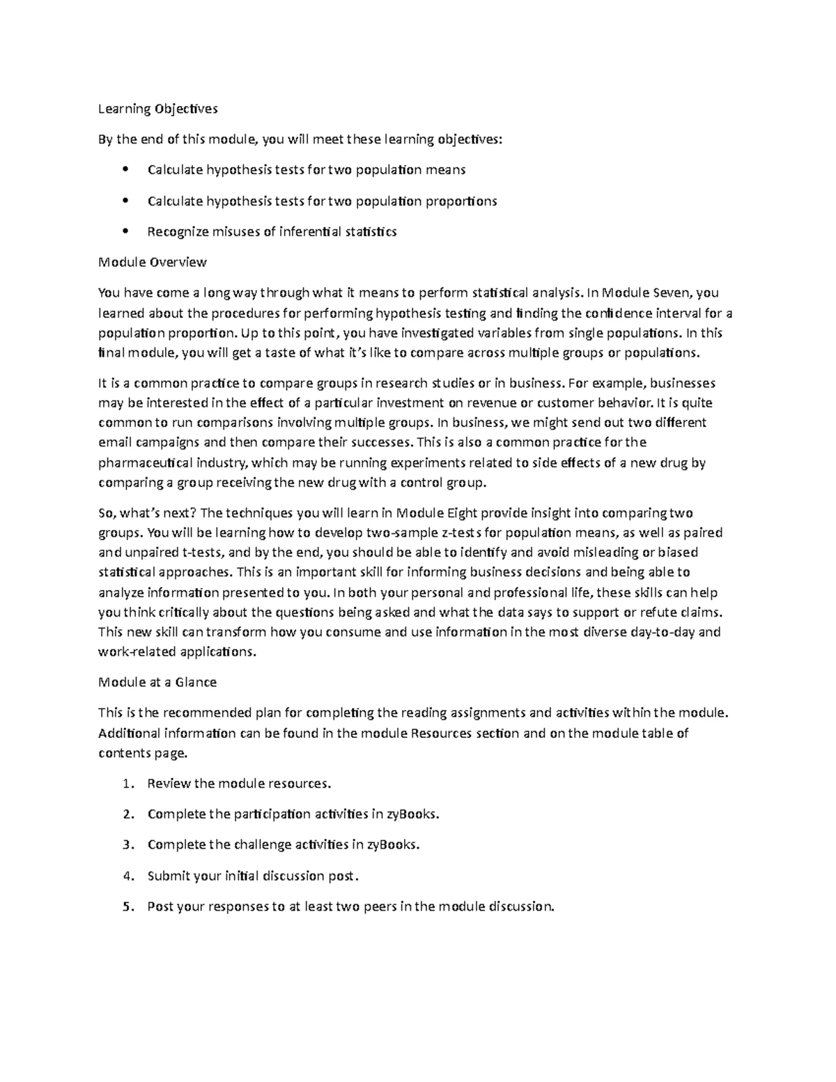 Module 1 - Learning Objectives By the end of this module, you will meet ...