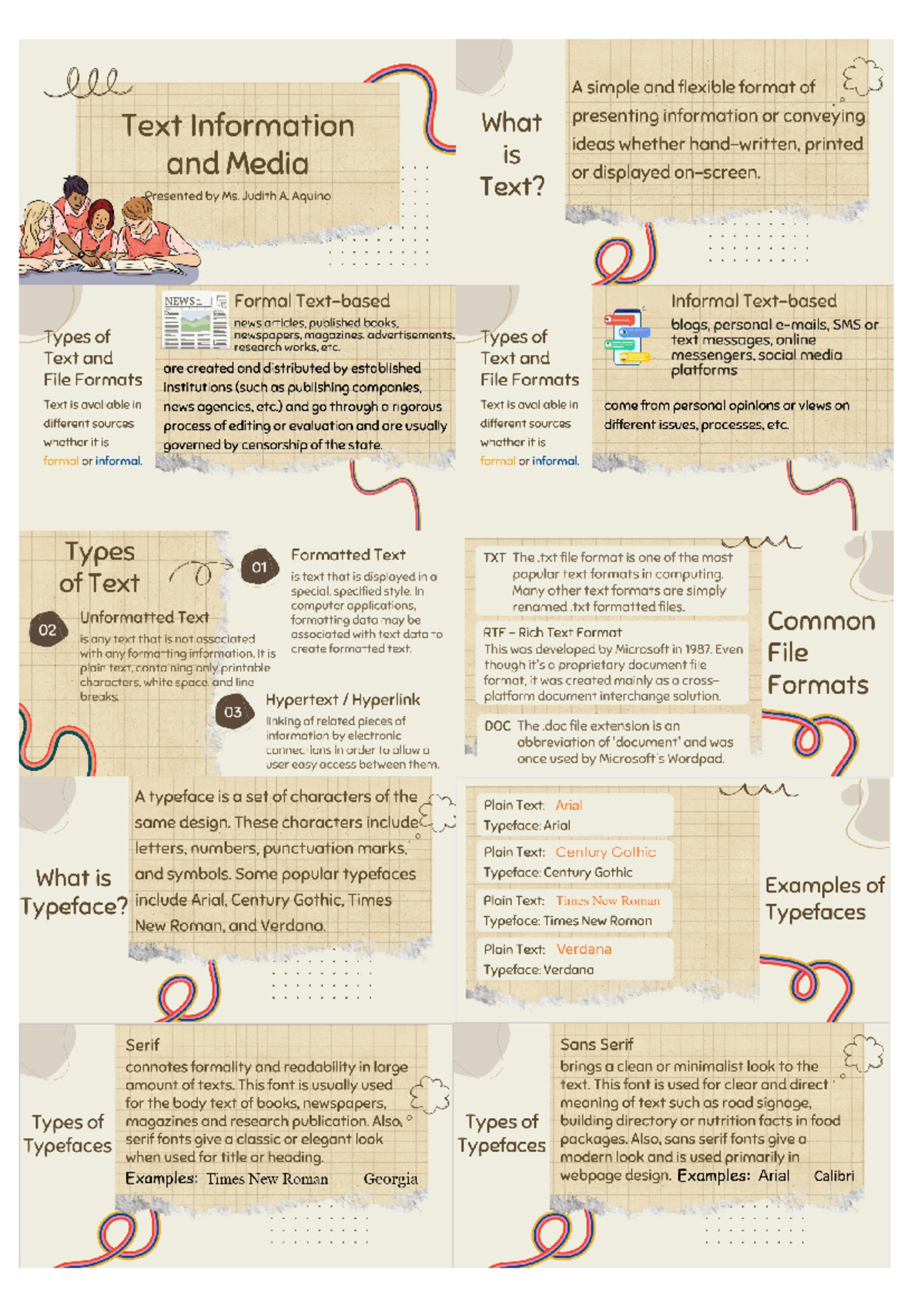 Text Information and Media notes - Ill A simple and flexible format of ...