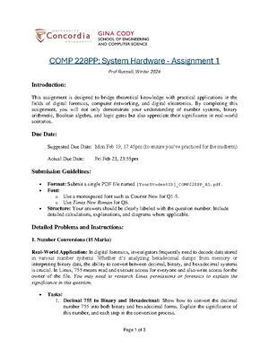 Comp 348 mock final - Questions 1-15: History and Evolution of ...