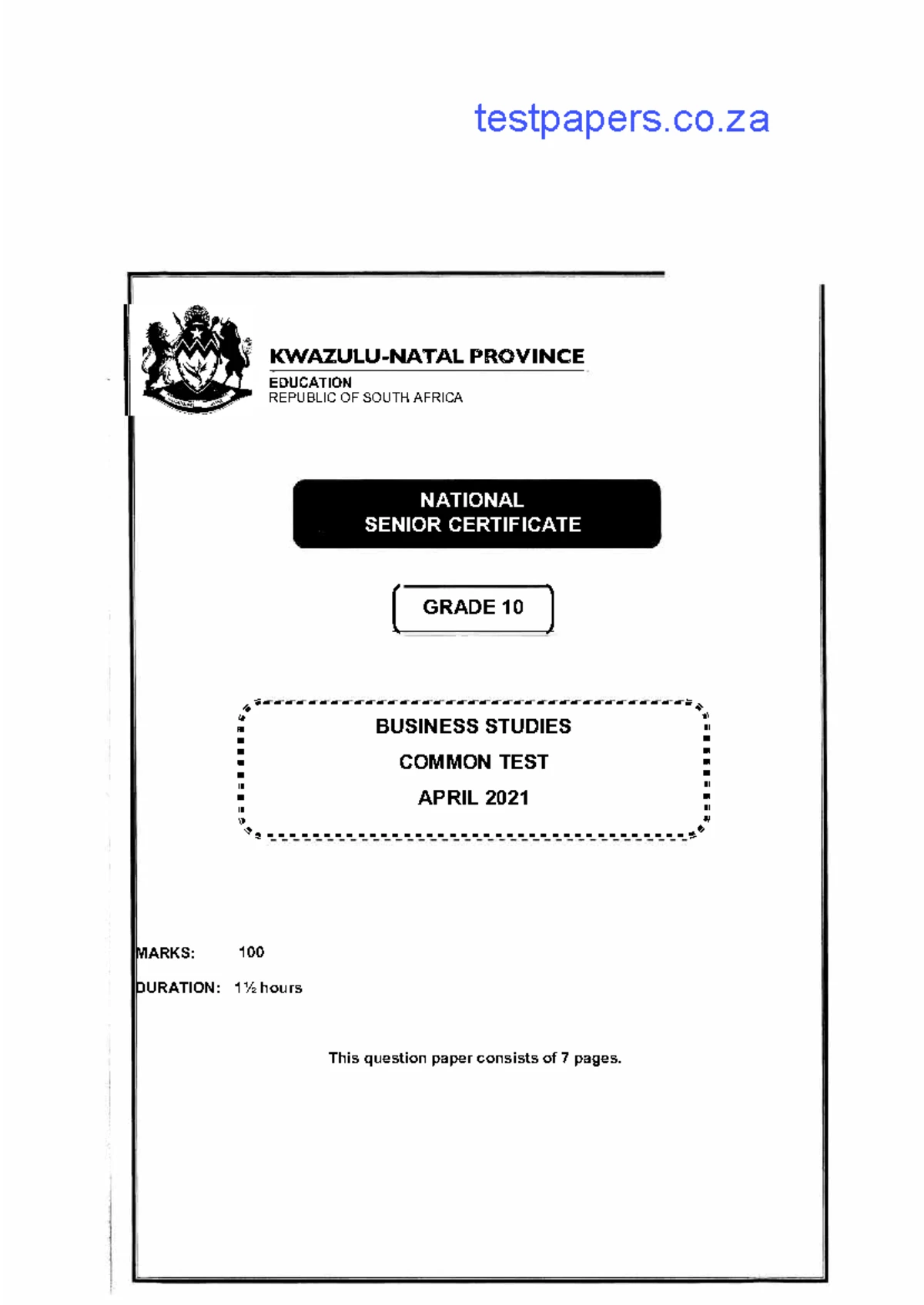EMS Grade 8 Term 1 Controlled Test Questions JTG 2024-1 - Studocu