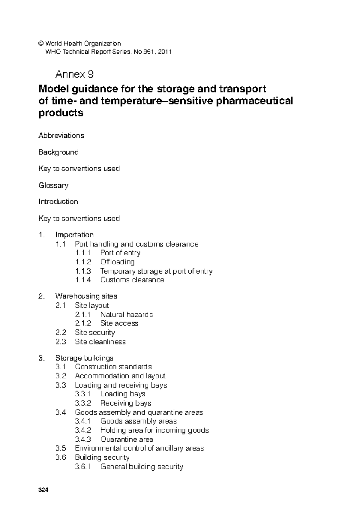 Trs961 - Annex 9: Guidance for Storage & Transport of TTSPPs - Studocu