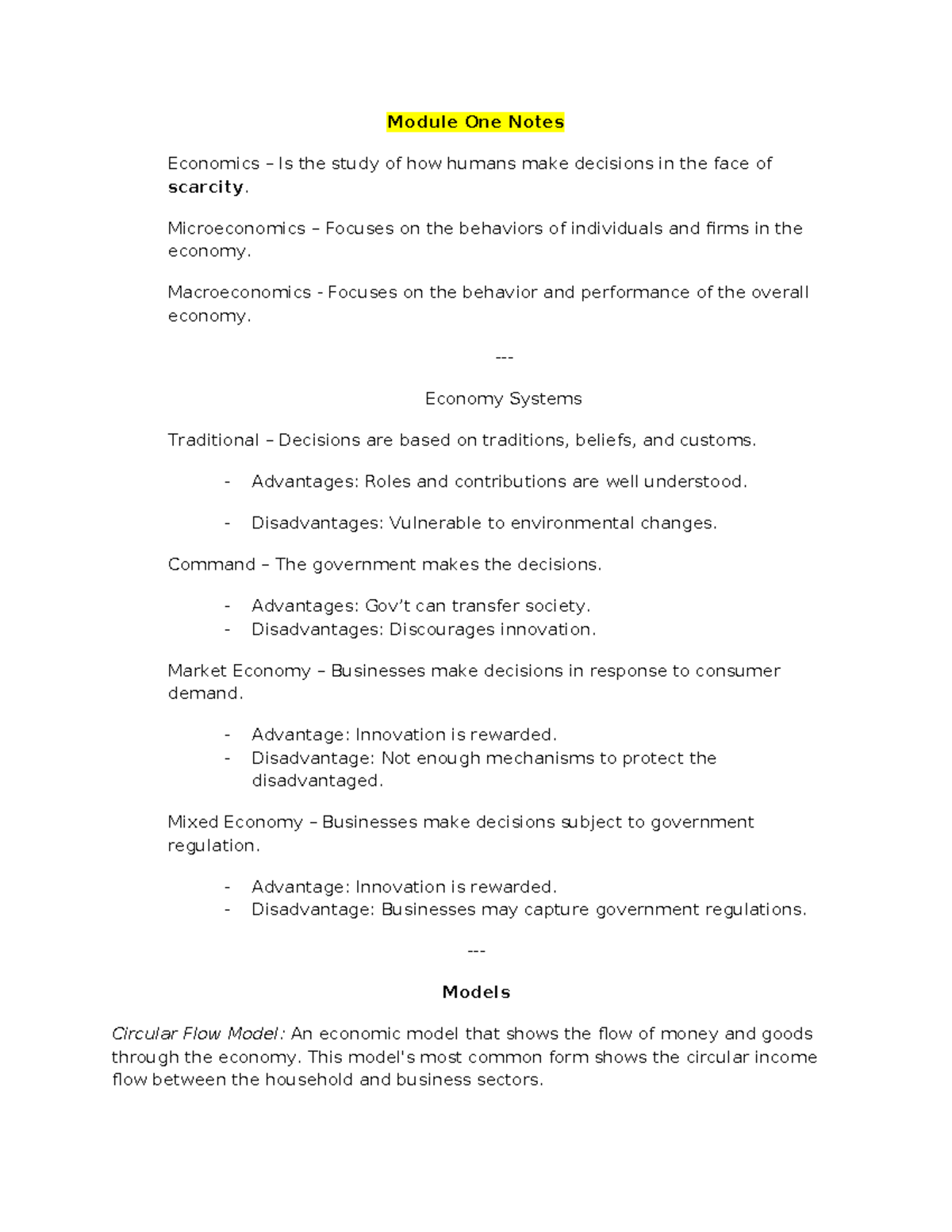 D089 Study Notes: Comprehensive Overview of Economics Principles - Studocu