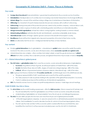 International Baccalaureate Diploma - Geography HL - Studocu