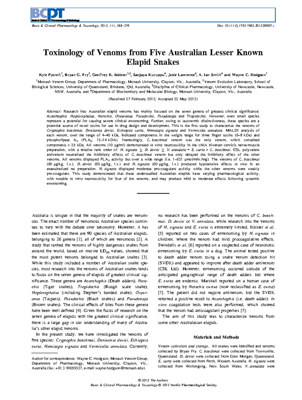 Biological characteristics of Bungarus candilus snake