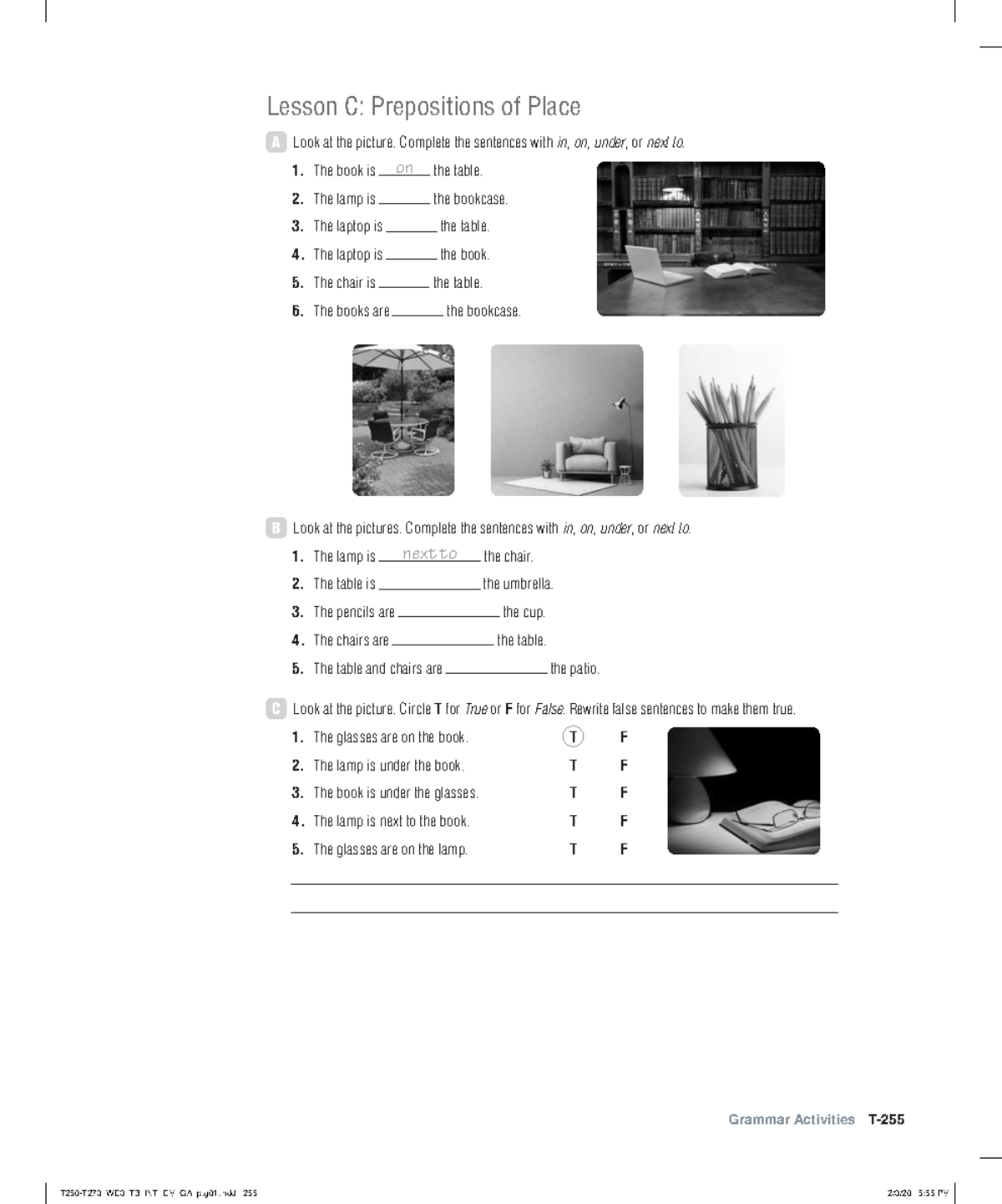 World English 3e Level Intro: Grammar Activities Unit 3 Lesson C - Studocu